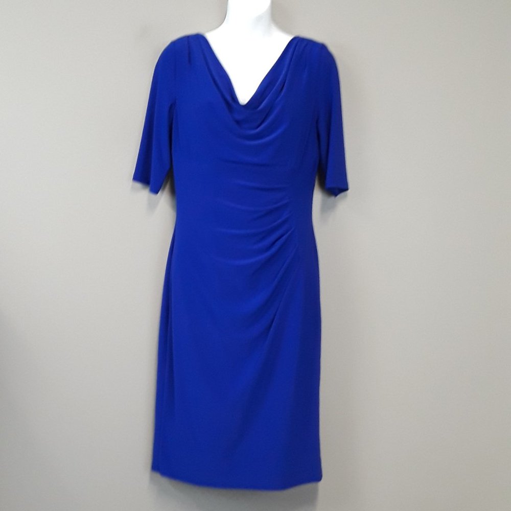 Lauren Ralph Lauren Blue Midi Dress with Timeless Elegance